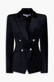 Elam Dickey Double Breasted Cotton Blend Velvet Blazer at The Outnet